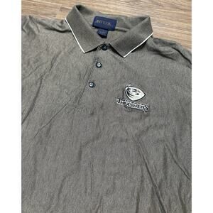 Vintage Antigua Atlanta Thrashers NHL CottonvPolo Shirt Brown Mens Sz L